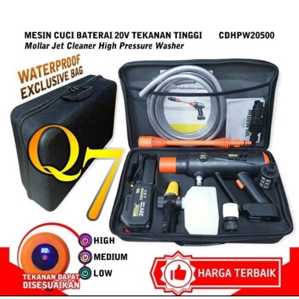 Jet Cleaner Cordless Molar Q7 Batterai 20v