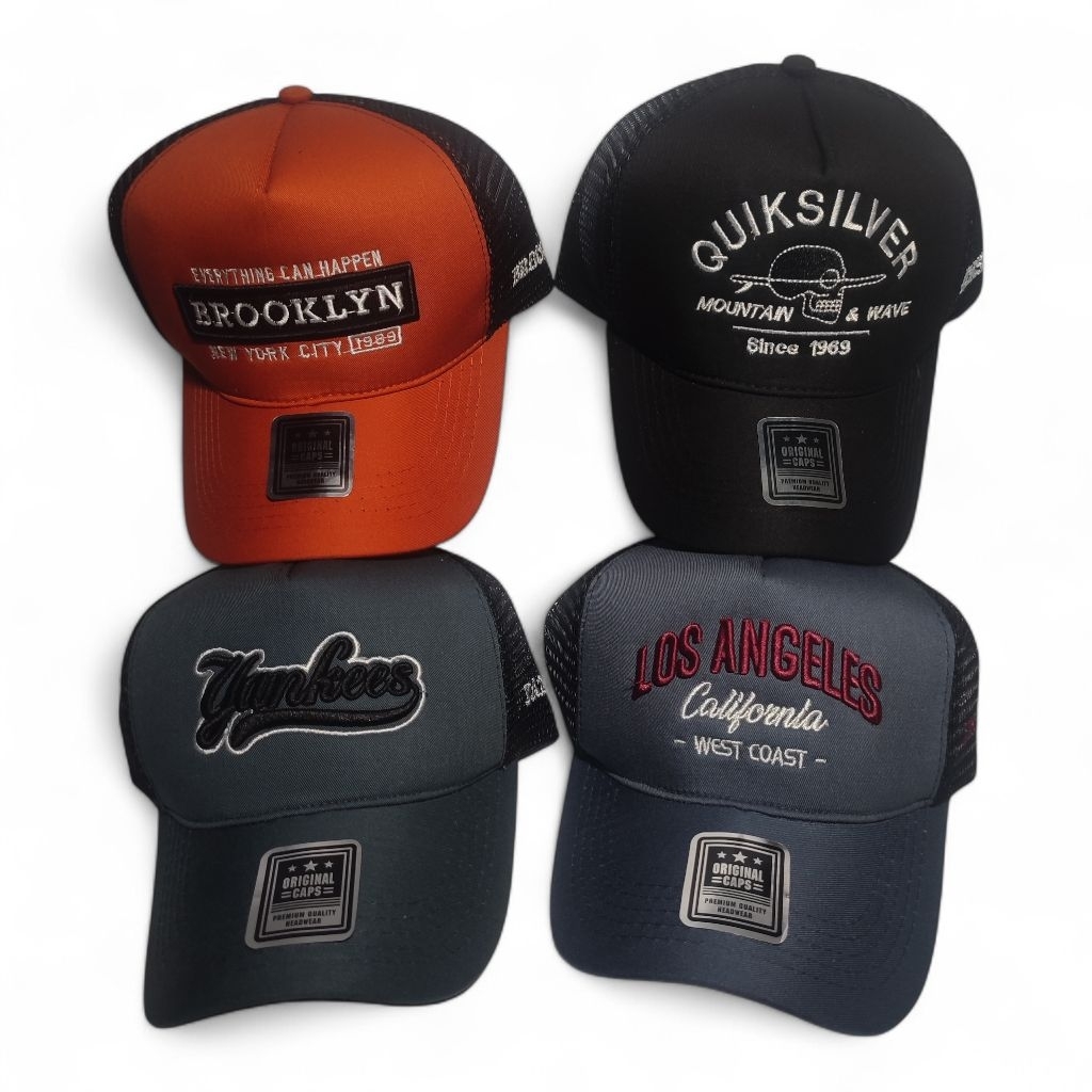 Topi Trucker Baseball Topi Jaring Depan bordir Pria Wanita Nyaman Dipakai