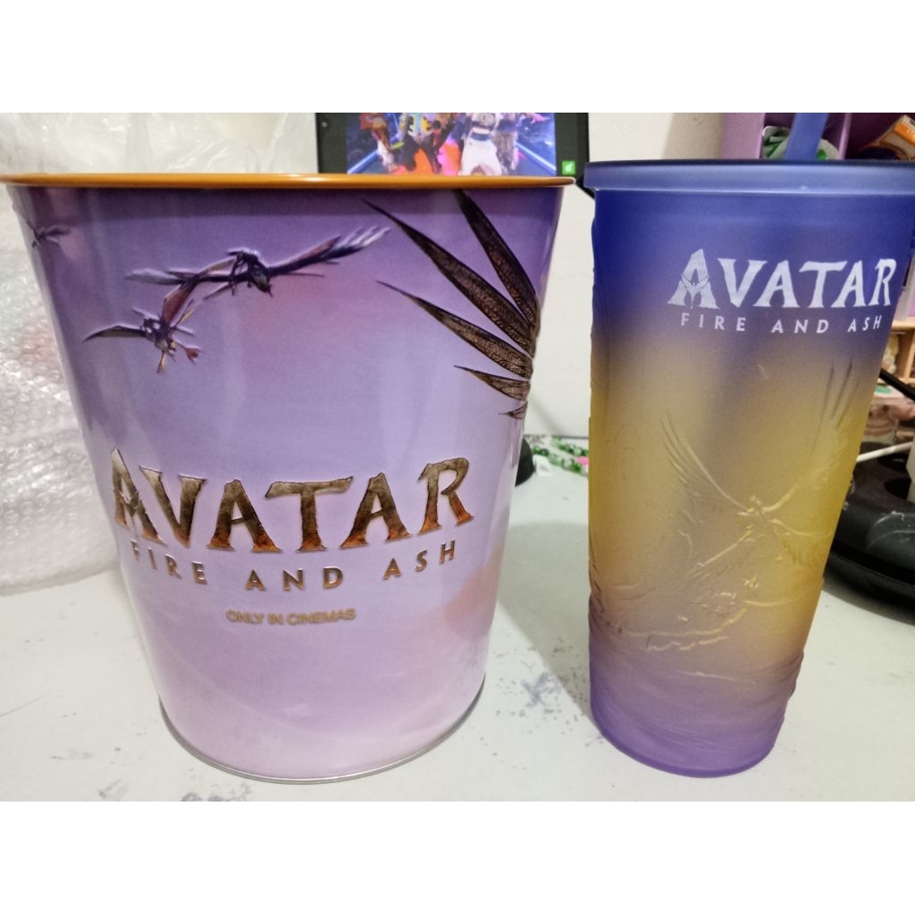 READY STOCK OFFICIAL MERCHANDISE CGV Avatar: Fire and Ash Totem Cup Bucket popcorn