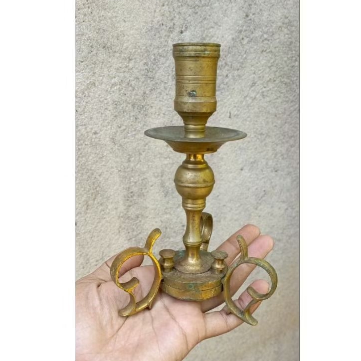 lampu duduk kuningan antik jadul Vintage
