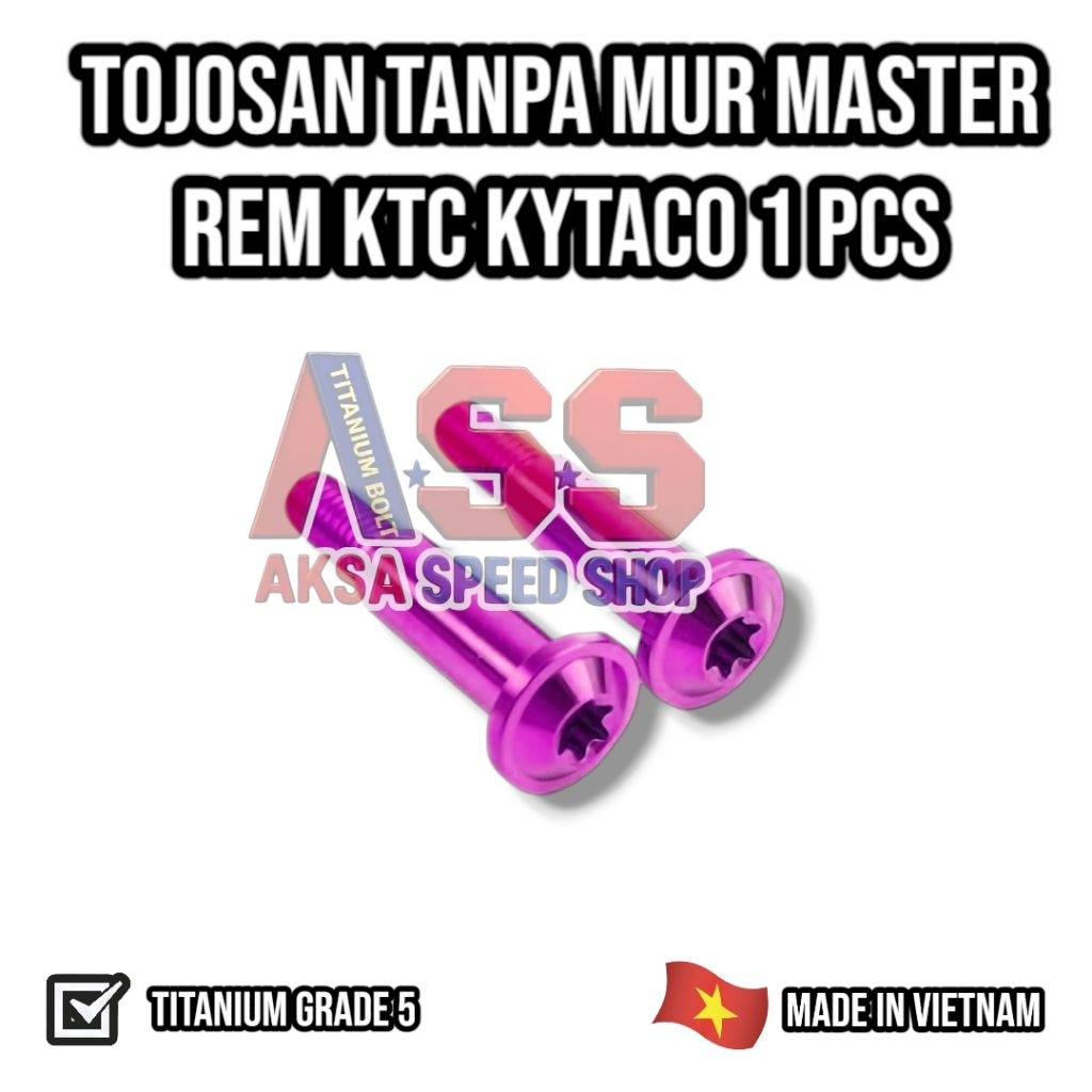 BAUT TOJOSAN TANPA MUR MASTER REM KTC KYTACO TITANIUM GR5