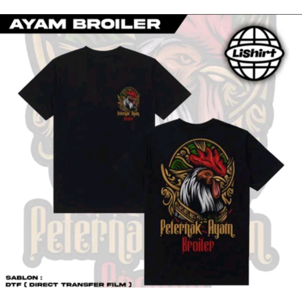 Kaos T-shirt Peternak Ayam Broiler Kaos Distro Unisex