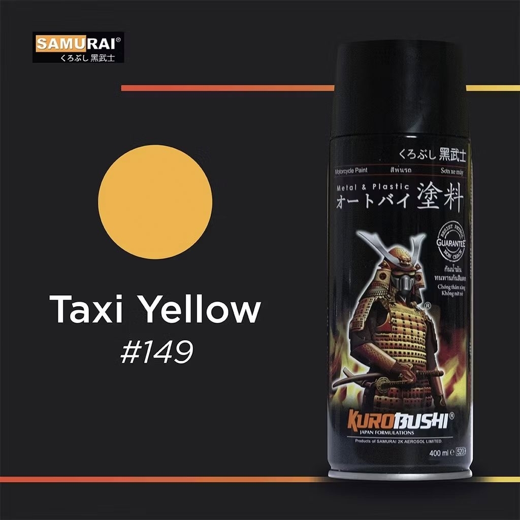 SAMURAI PAINT 149 TAXI YELLOW CAT SEMPROT SPRAY PAINT PILOK WARNA KUNING TAKSI