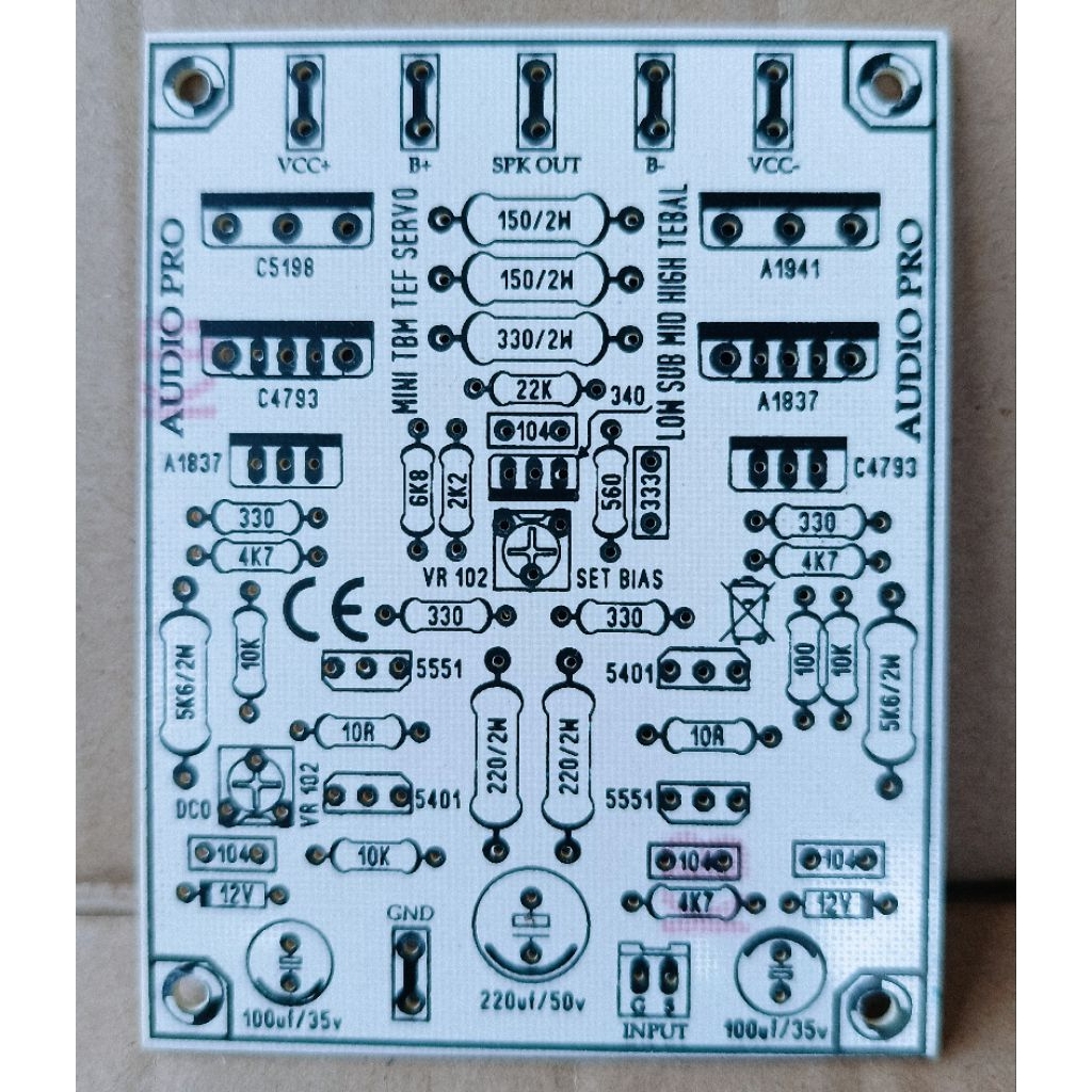 PCB PLES KOMPONEN TBM MINI TEF JOSS BIAS SERVO TANPA TR DRIVER