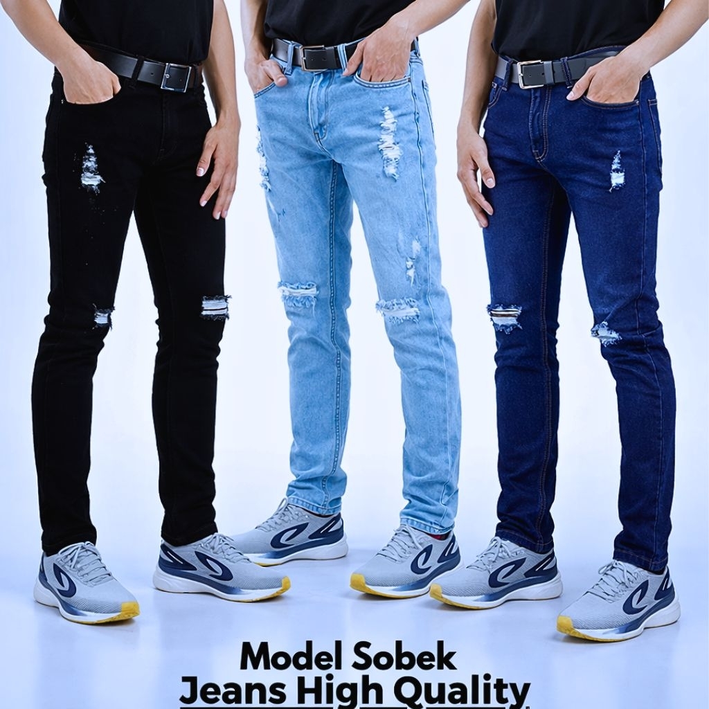 CELANA JEANS PRIA CELANA PANJANG PRIA JEANS SOBEK CELANA JEANS SOBEK CELANA JEANS SOBEK PRIA PANJANG