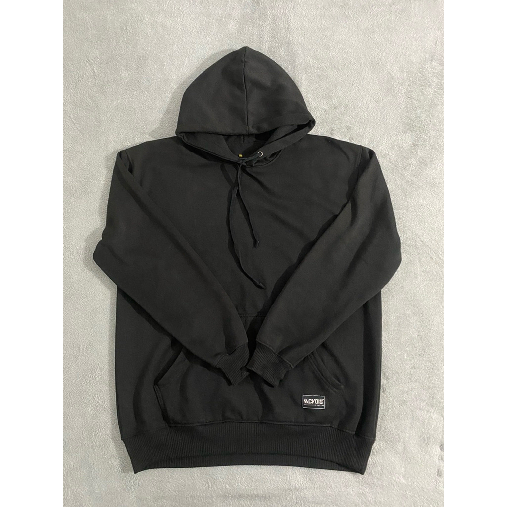 Hoodie hitam polos MCVOIS