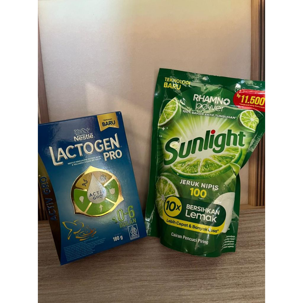 Paket Hemat Susu Formula Lactogen 0-6 bulan 180 g Plus Cucian dan Wewangian