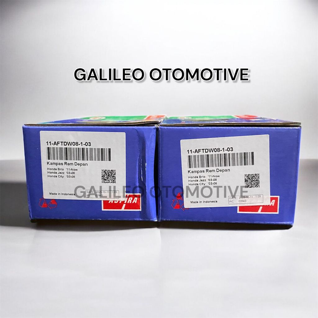 Kampas rem depan TDW untuk mobil HONDA BRIO Brakepad ASTRA OTOPARTS