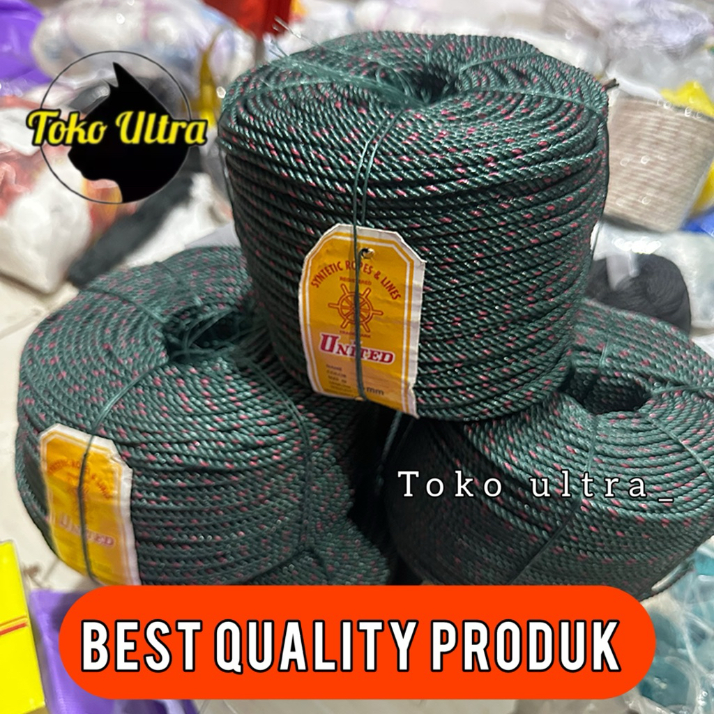 Tali United 4Mm 1Roll / Tali Tambang United / Tali 4Mm United / Tali Paranet / Tali Terpal Co