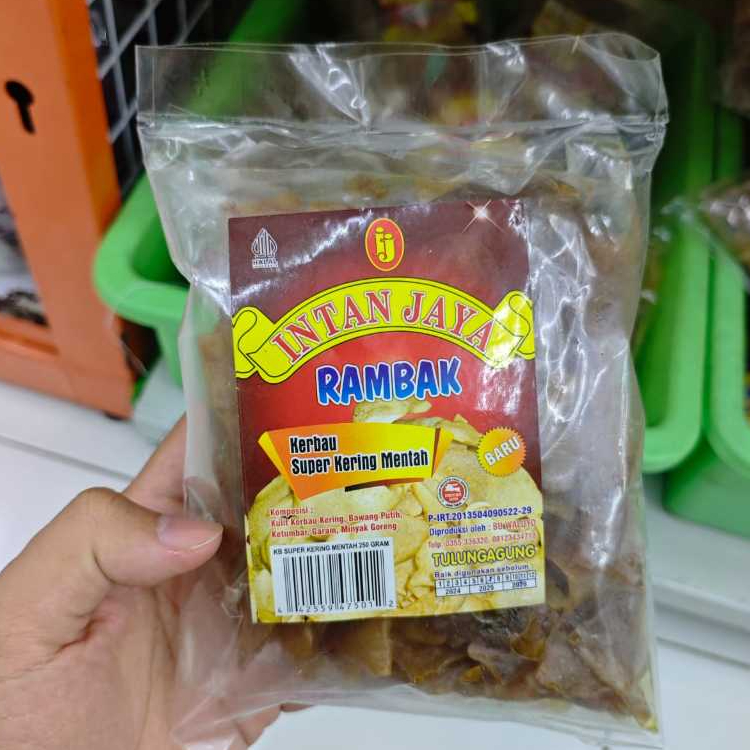 Kerupuk Rambak Kerbau Mentah Intan Jaya 250gr Asli Tulungagung | Kulit Kerbau Halal | Mekar Besar