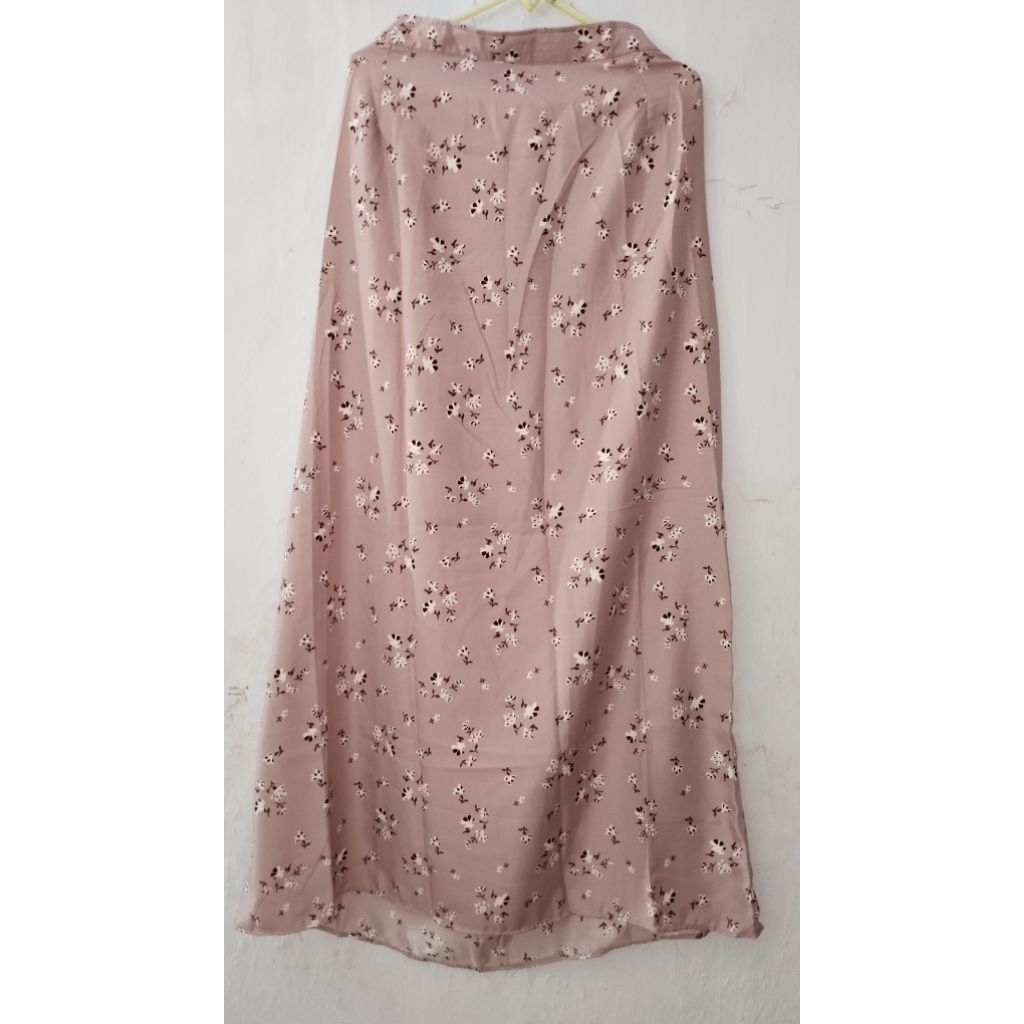 rok motif bunga/floral skirt korean style new warna salem