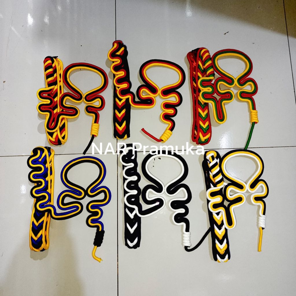 Tali Komando Warna Lengkap  /Tali kur pramuka /Tali koor pramuka //TALIKUR KOMANDO PRAMUKA kualitas 