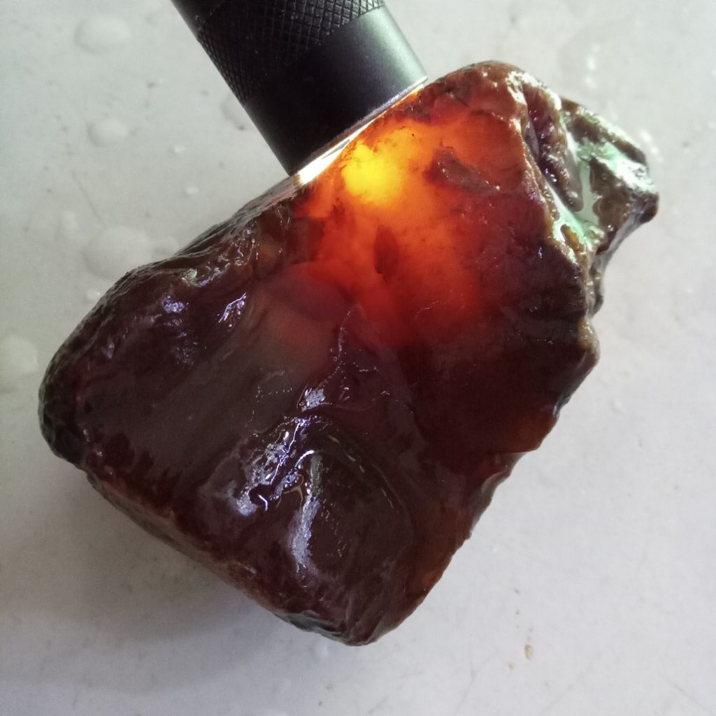 Natural Batu Akik Cempaka Madu Kristal