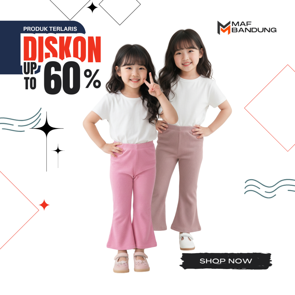 Celana Legging Anak Perempuan Polos Bahan Rib Knit
