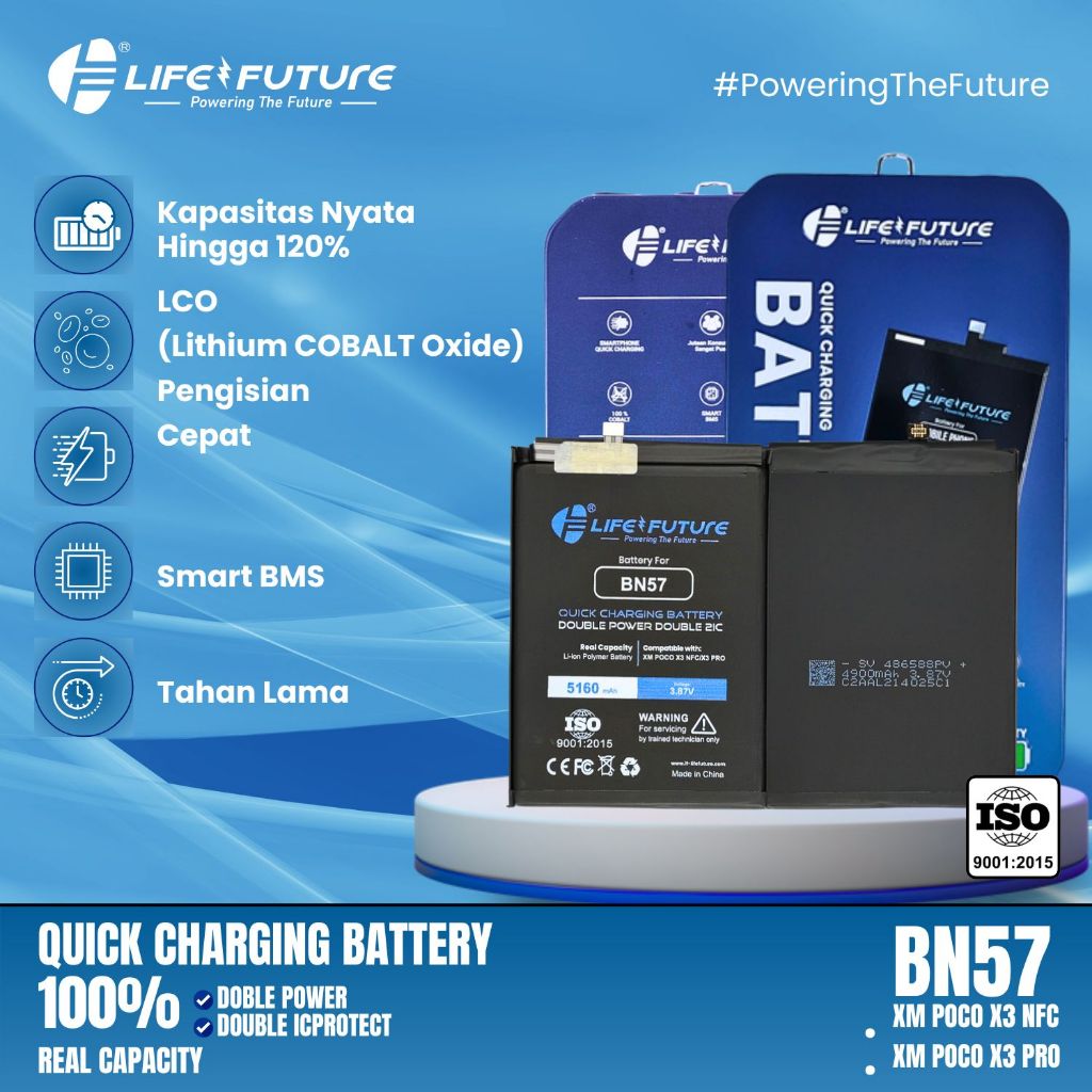 BATERAI BN57 / POCO X3 NFC LF ORIGINAL LIFE FUTURE BERGARANSI