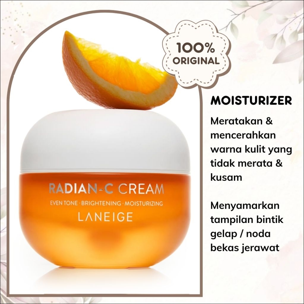 LANEIGE Radian C Cream - 50ml Day & Night Brightening Moisturizer Radian-C RadianC
