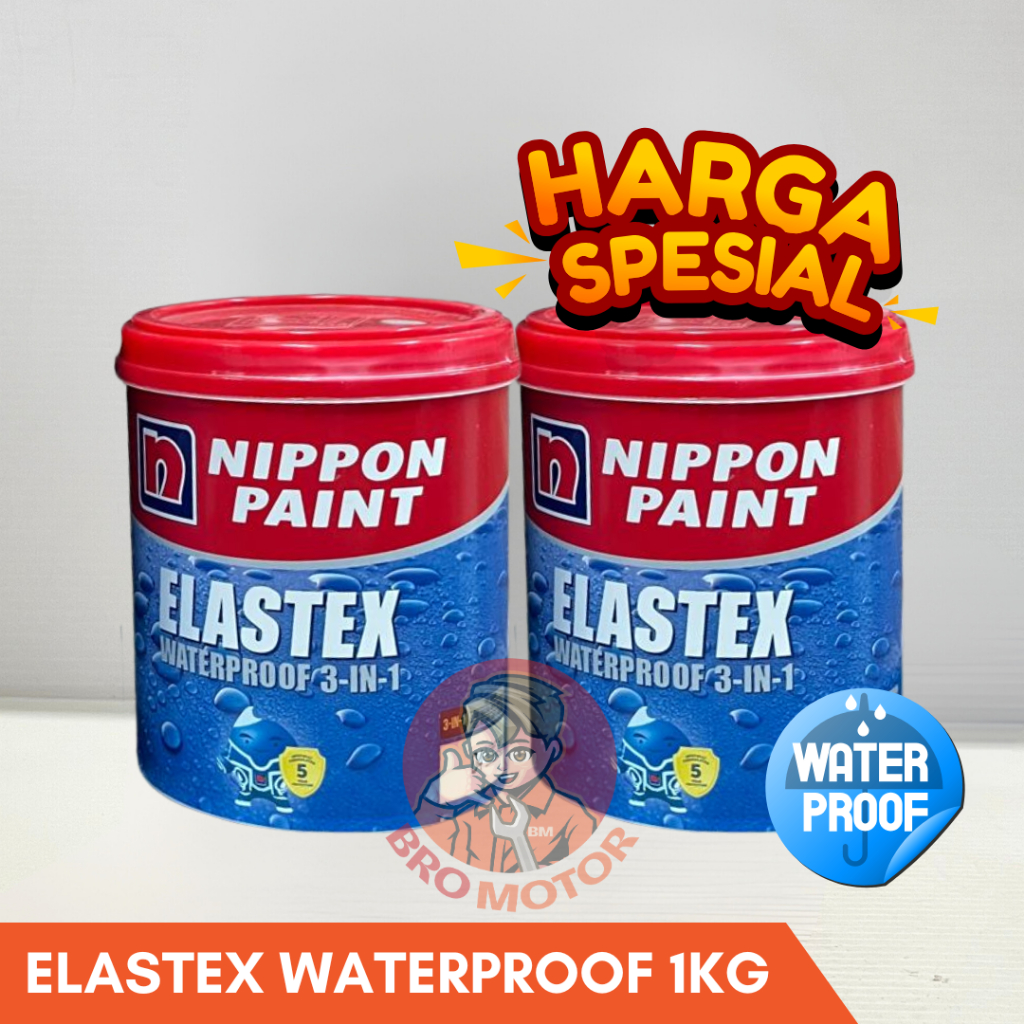 TERMURAH GROSIR Cat Pelapis Kedap Air Elastex 1kg / Nippon Paint Elastex 1kg / Elastex 1kg / Waterpr