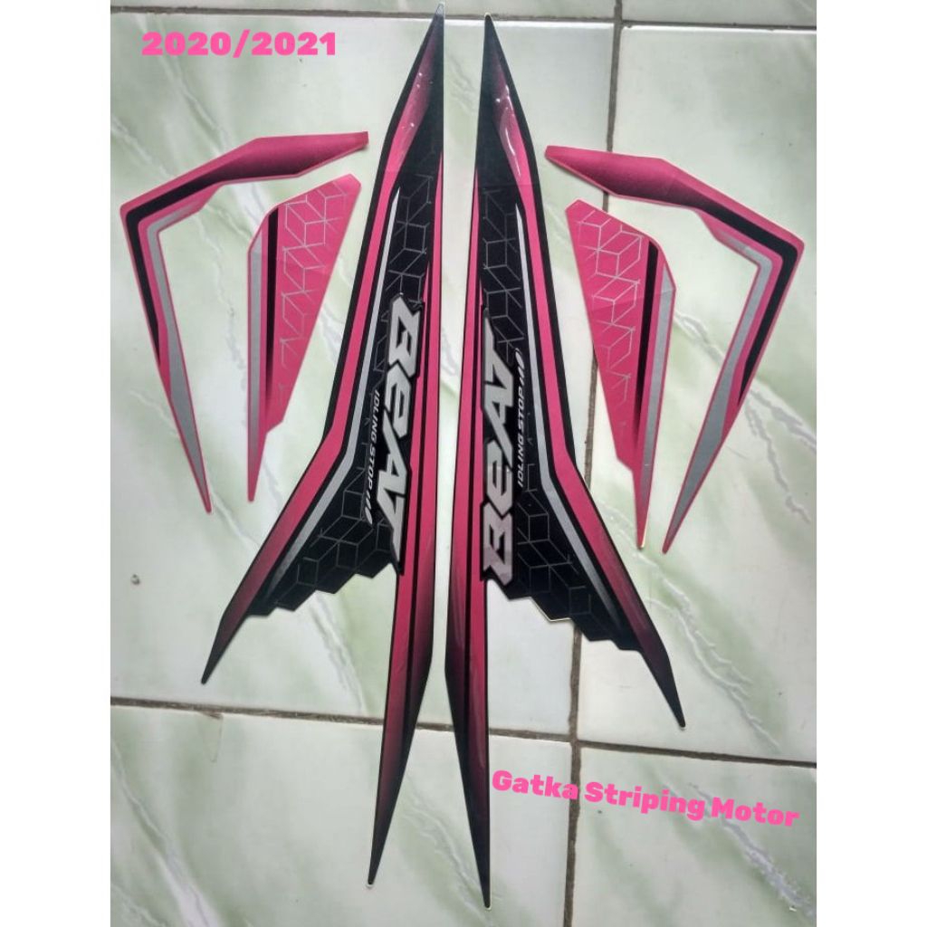 Beat Cbs Iss Tahun 2020 Pink-Hitam