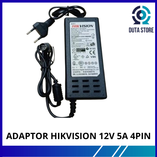 Adaptor hikvision 12V 5A 4 pin DVR Adaptor NVR CCTV Adaptor HIKVISION