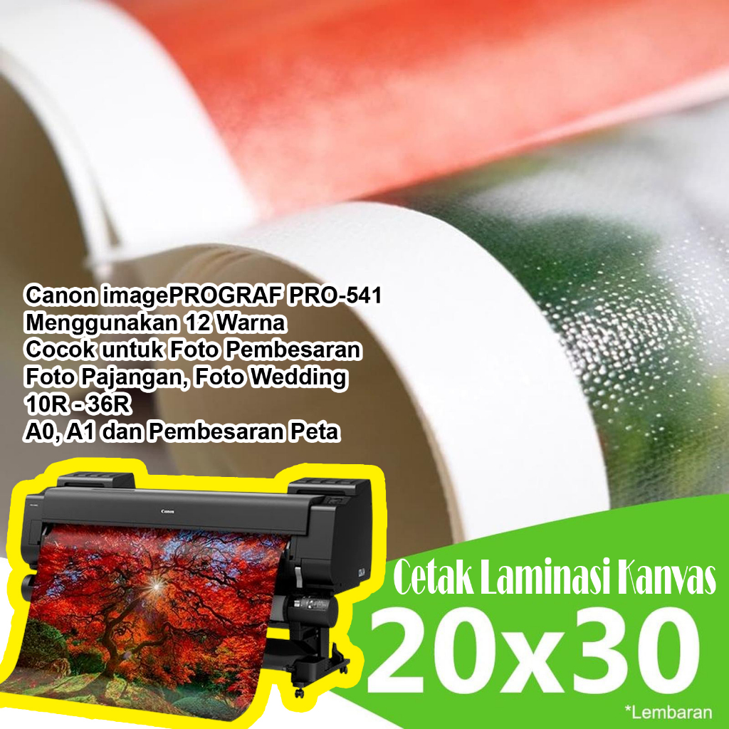 Cetak Foto 10R/RS dan Laminasi kanvas