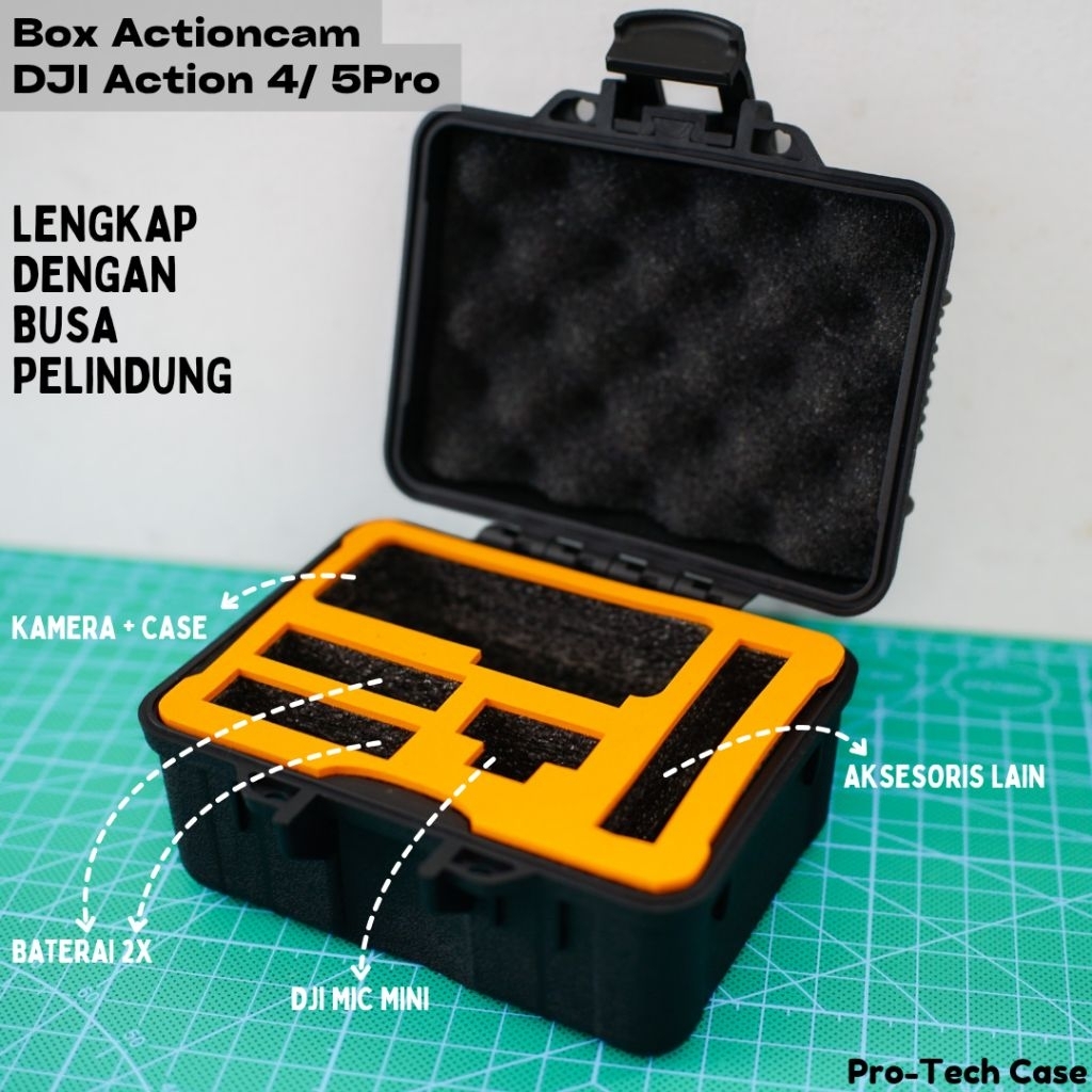 Casing DJI Action 4/ 5 Pro Hardcase DJI Action 4/ 5 Pro Hardcase DJI Action 5 Pro DJI Mic Mini Box A