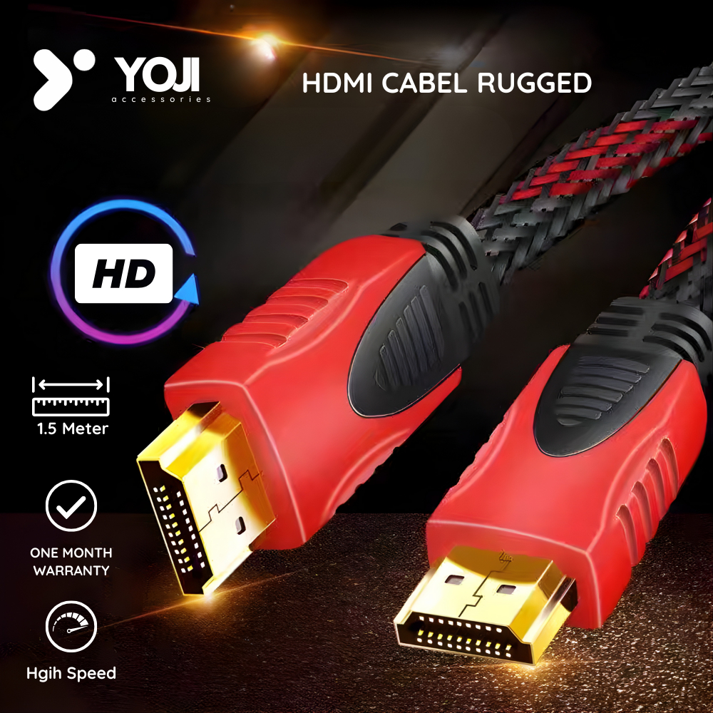 YOJI KABEL HDMI 1.5M FULL HD 1080P MALE TO MALE HIGH QUALITY