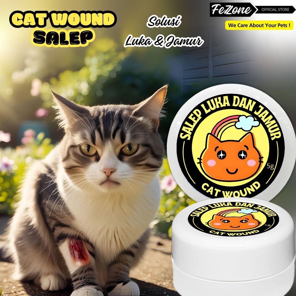 CAT WOUND Salep Luka Jamur Kucing Obat Ampuh Luka Bernanah Kulit Terinfeksi Salep Anti Jamur Gatal R