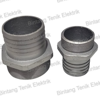 Sambungan Pompa Kopling Drat Luar / Nepel Alkon / Sambungan pompa keong turbo