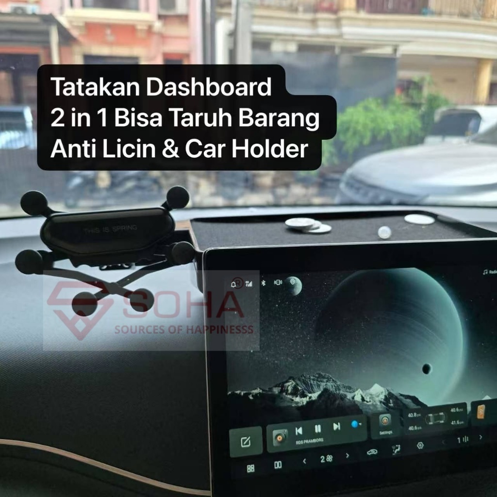 AM-105 Tatakan Dashboard Mobil BYD ATTO 1 Car Holder HP GPS Organizer Mobil Rapi Pasang Belakang Hea
