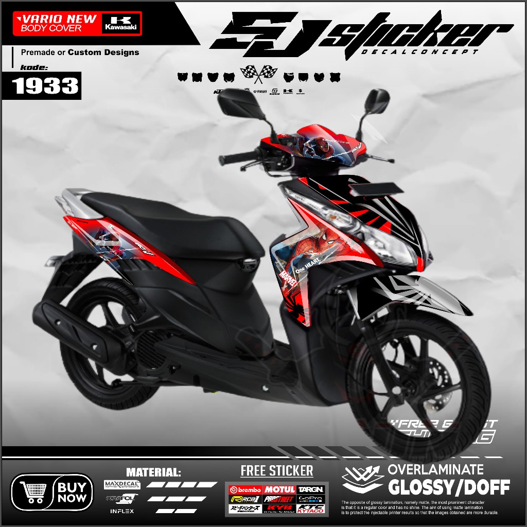 1933 sticker decal motor aksesoris motor vario techno 110 fullbody (cod)