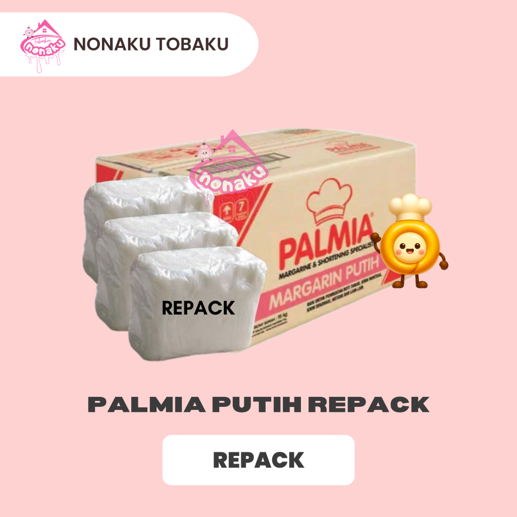 [PAKET HEMAT] MARGARINE PALMIA PUTIH 1 KG DAN PALMIA SHORTENING PUTIH 1 KG