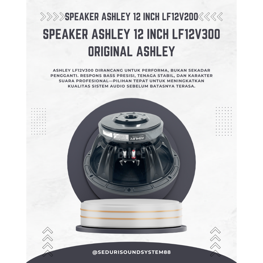 Speaker Subwoofer Ashley lf12v300 speaker component ashley lf 12v300 ORIGINAL 12 Inch