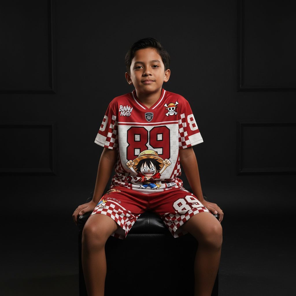 EGOWEAR Setelan Anak Usia 1-10 Tahun Series Number One Piece 89 Bahan Dry Fit Brazil Milano Vintage