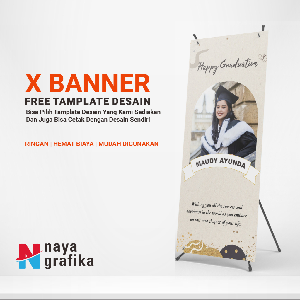 Naya Grafika X Banner Wisuda Banner Wedding Banner Banner Custom  Stand Banner
