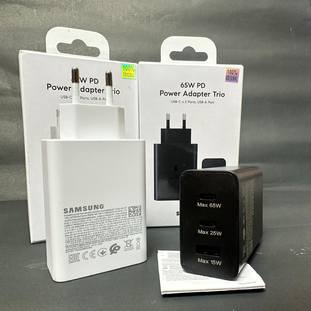 Charger Samsung 65W SuperFast Charging 3 Port 65W,25W,15W