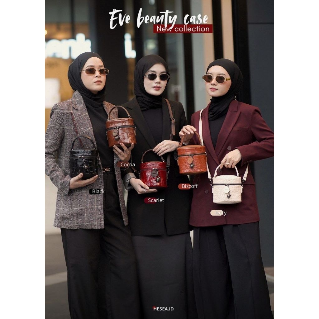 Eve Bag By Hesea - Tas Silinder Tabung Croco Slingbag Handbag Terlaris Premium Mini