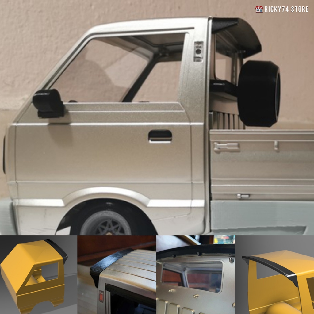 WPL D12 Roof Spoiler - Body Kit Part RC Drift 3D Print