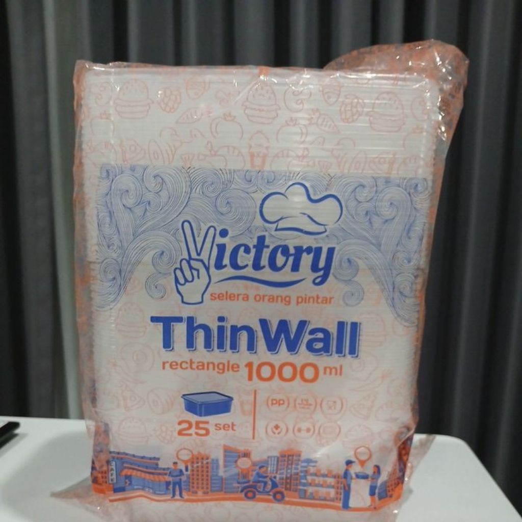 Kotak Makan/Tepak Plastik Victory ukuran 1000ml