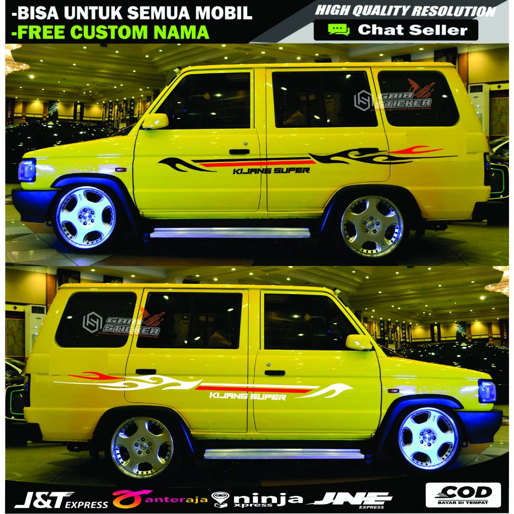 Striping Cutting Kijang Super, Kijang Lama - Stiker Mobil Kijang - Toyota Kijang