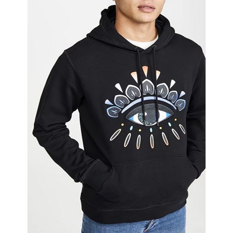 Hoodie Kenzo Eye Emboirdered Black Original