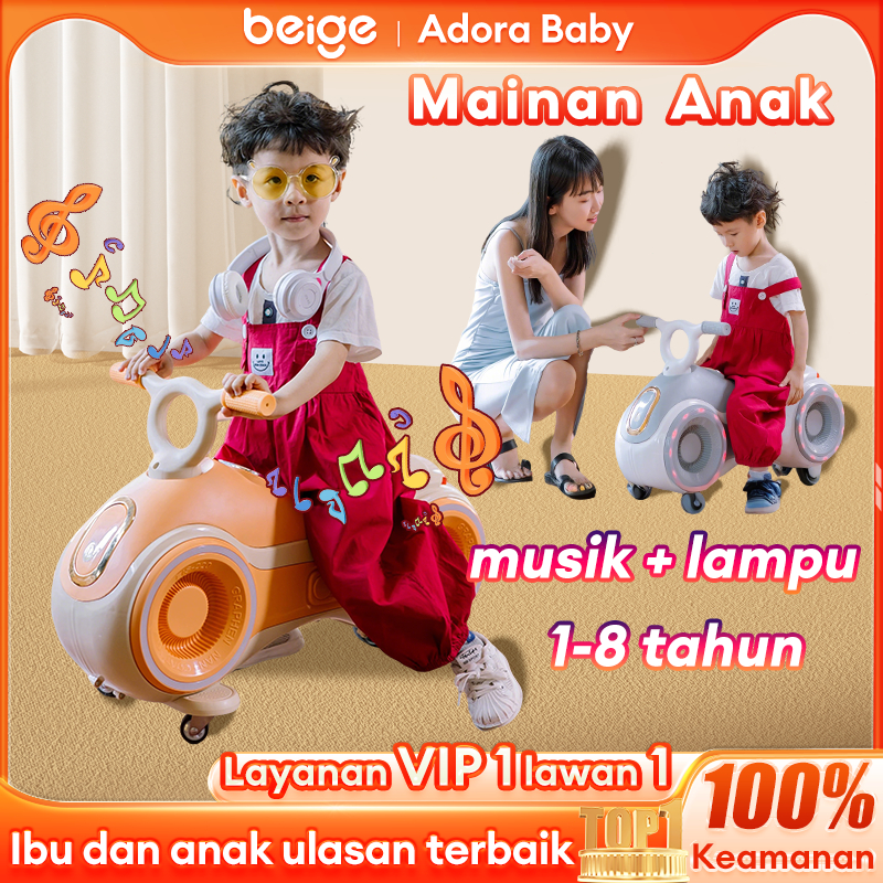 Mainan Anak Sepeda Balance bike Anak 1-6 Tahun Anak Antiguling Ayunan Mobil Bayi Hadiah