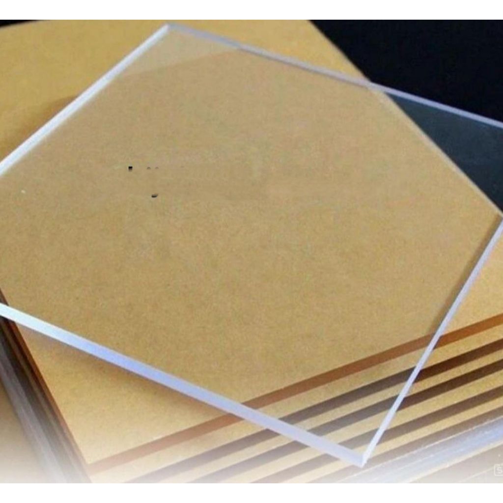 Akrilik lembaran bening tebal 8mm x 60cm x 141cm/acrylic lembaran bening