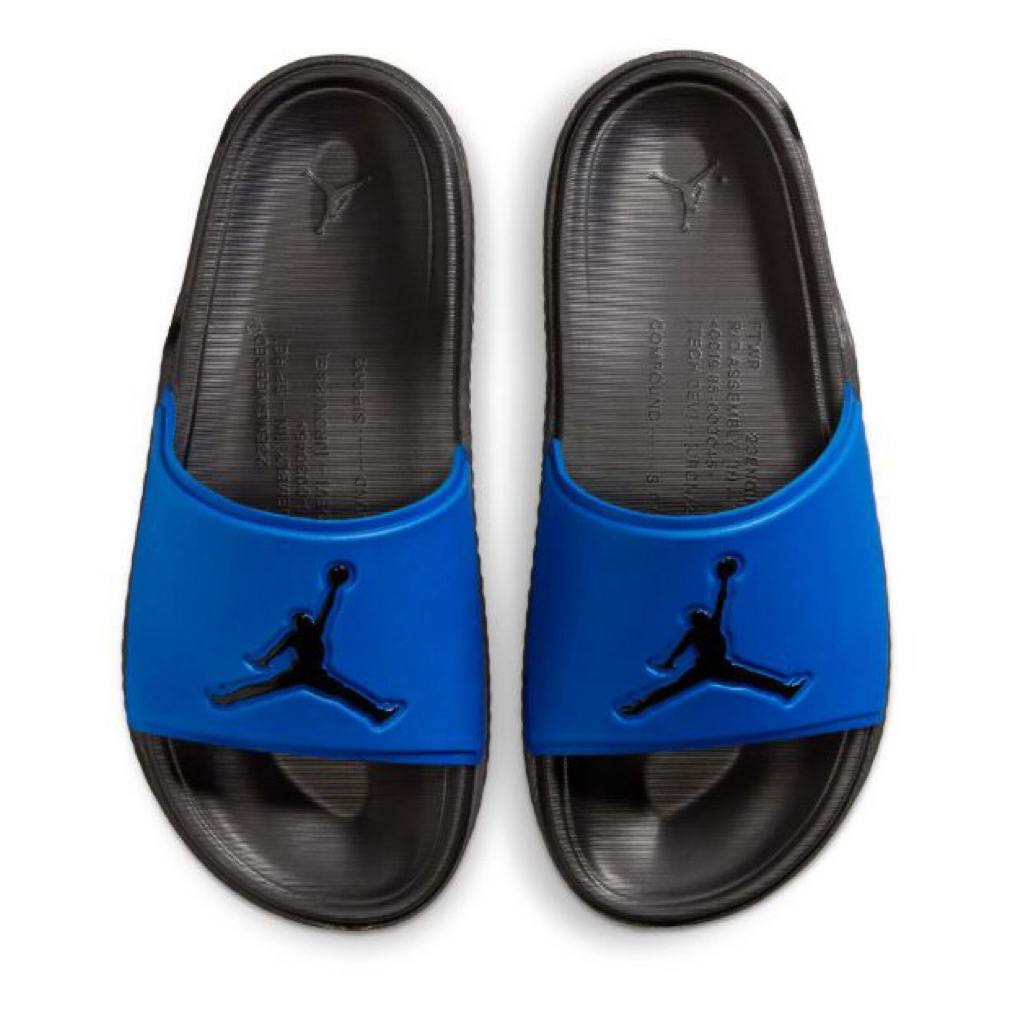 Nike Air Jordan Men Basketball Jumpman Slides Sandal Selop Pria Original Blue Black