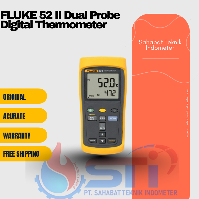 FLUKE 52 II Dual Probe Digital Thermometer