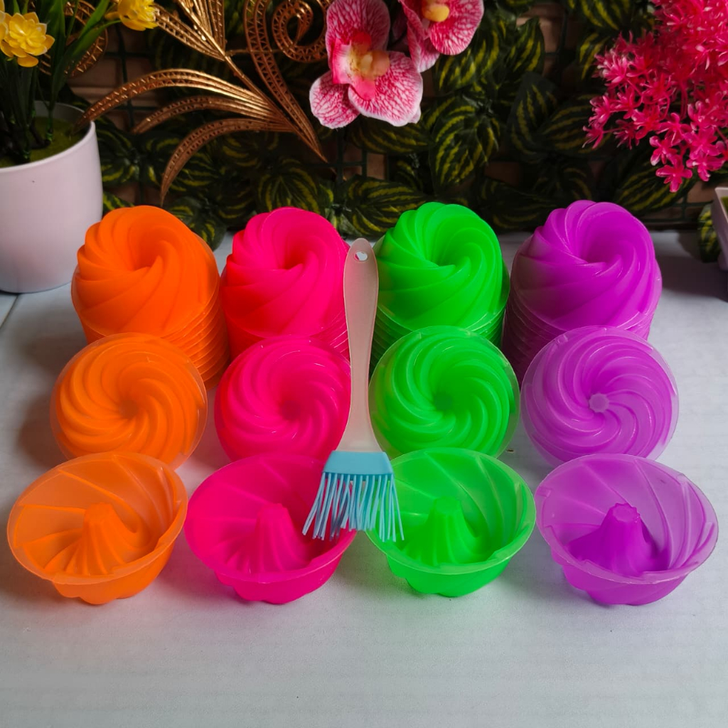Promo.. 48 Pcs Cetakan Kue Ager Agar Twister Belimbing Bintang Talam Teratai Jasmine Bintang Spiral 