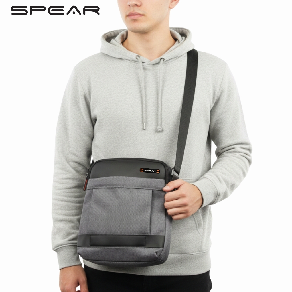SPEAR Tas Messenger Selempang Pria Sling Bag Cowok Waist Bag Tas Kuliah Tas Kerja Laki Laki MB-6833