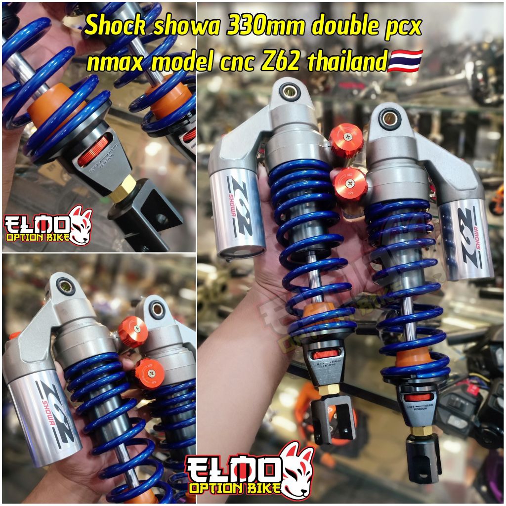 Shock showa 330mm double nmax pcx cbu stance grade thailand z62 biru