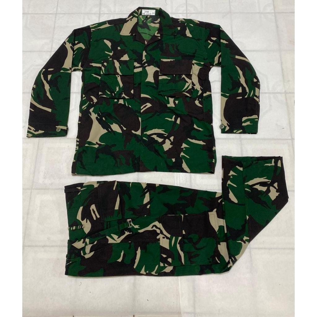 Baju TNI LORENG/PDL RIPSTOP MALVINAS/PANCA WARNA GELAP