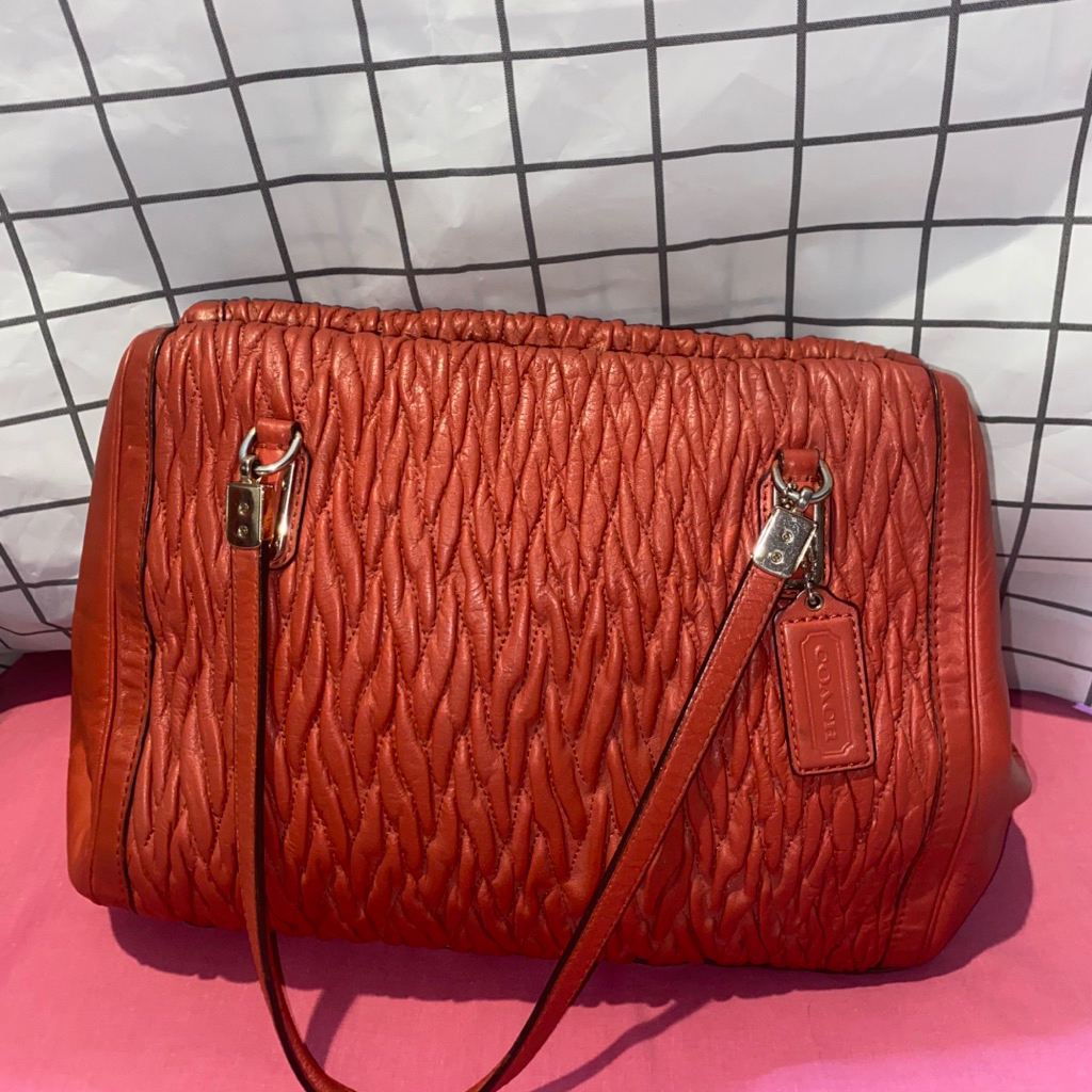 Tas coach shoulder bag quilted