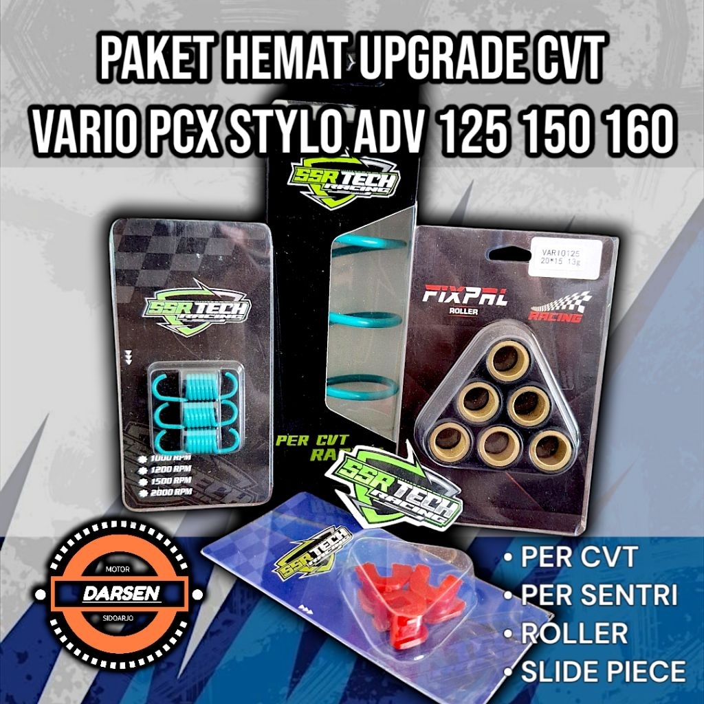 SSR TECH - PAKET UPGRADE CVT HARIAN VARIO 125 ESP VARIO 150 PCX ADV BEAT DELUXE SCOOPY 2021 PER CVT 
